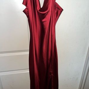 Wine (red) colored silk dress Forever 21